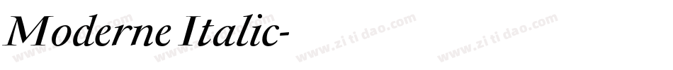 Moderne Italic字体转换